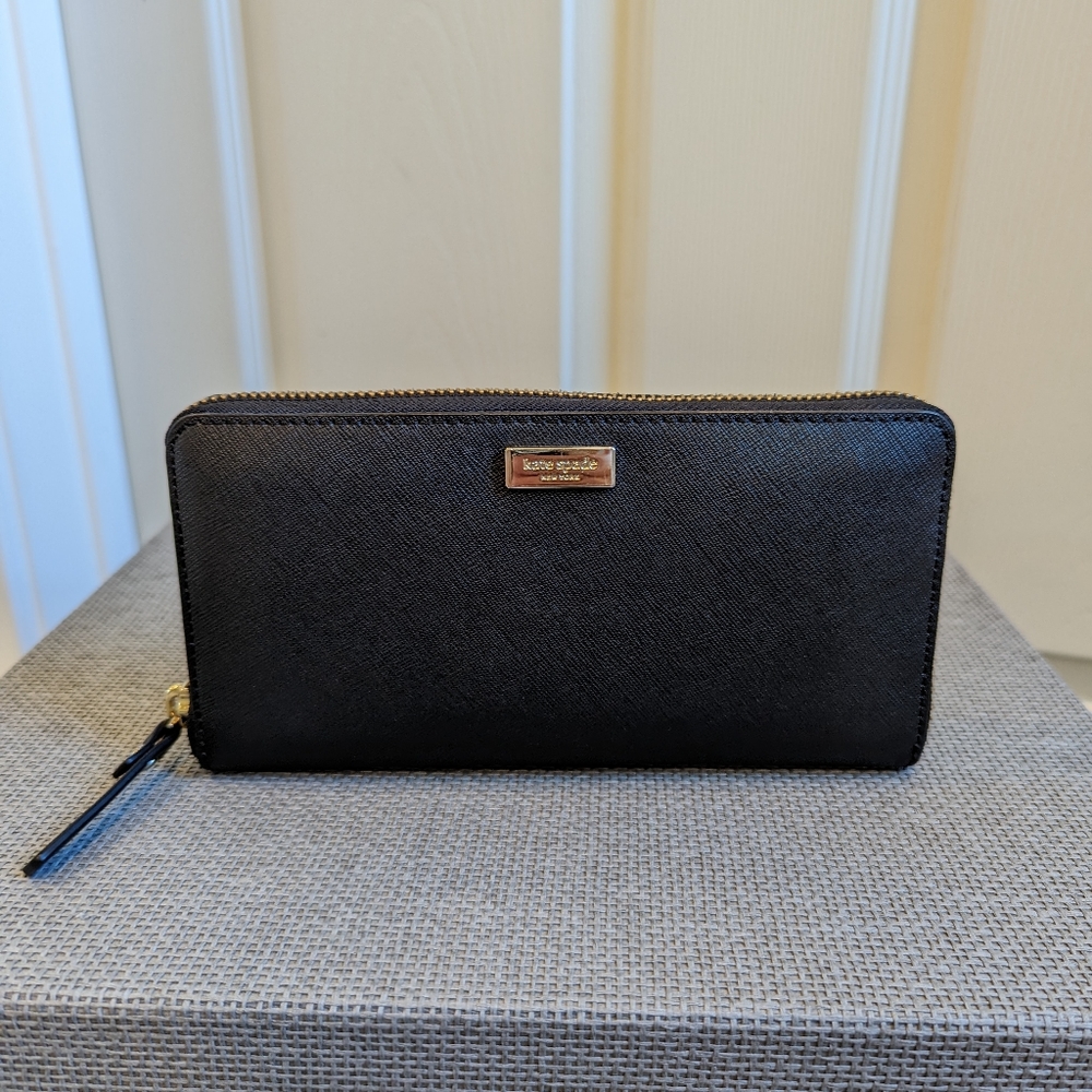 Kate Spade Morgan Zip-around Continental Wallet BLACK